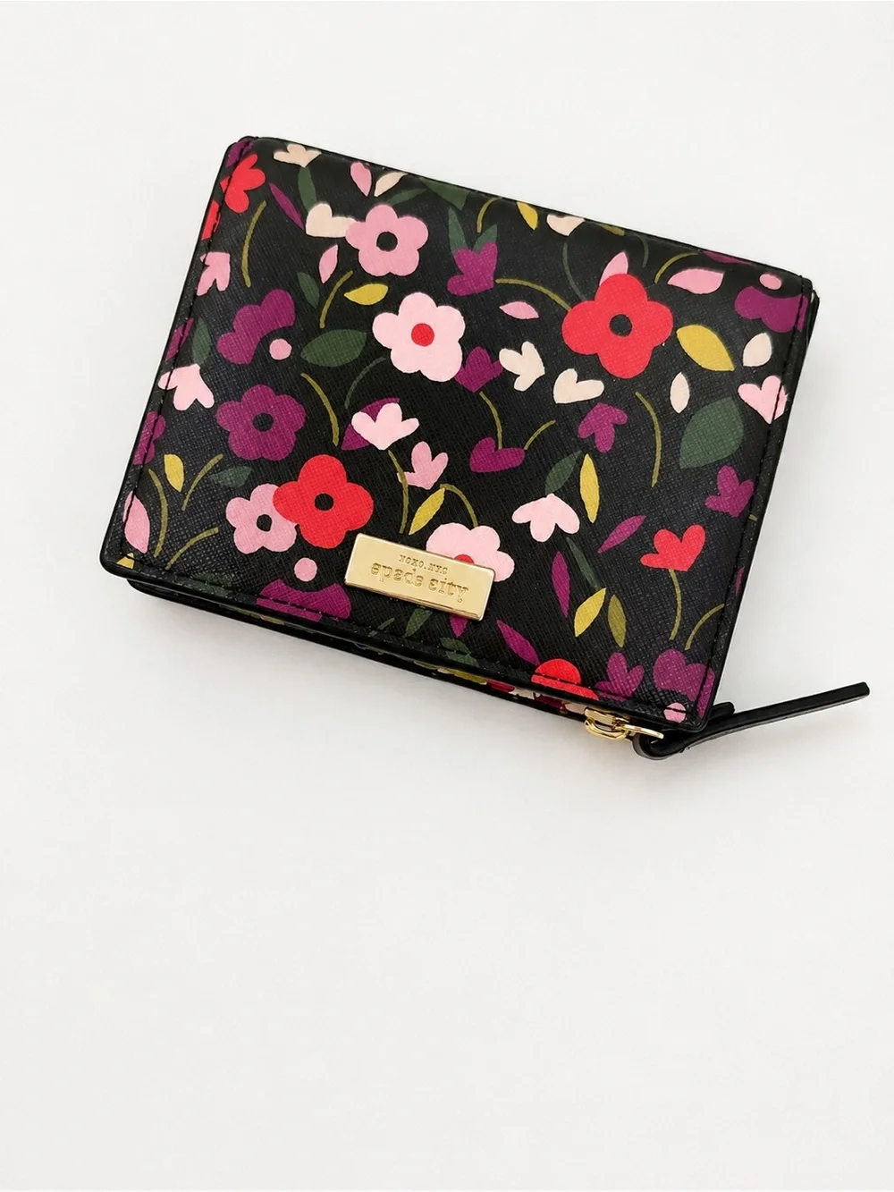 Kate Spade New York Floral Bifold Wallet – Black Multi